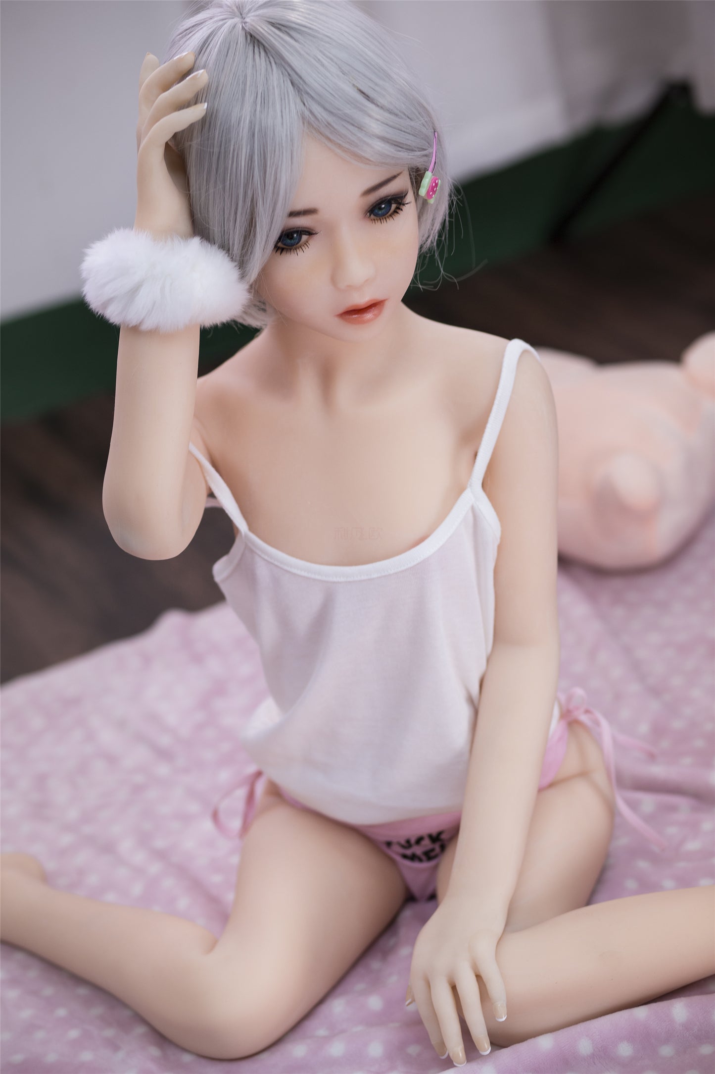 Jouets sexuels pour hommes Poupées sexuelles 100 cm Plates, Tpe, Naturelles, Yeux bleus, Cheveux courts blancs argentés, Cheveux longs bruns/cheveux longs dorés 