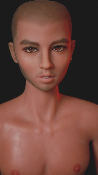 Poupées sexuelles masculines de 140 cm, godes, marron clair, TPE, yeux marrons, cheveux courts dorés et cheveux courts bruns 